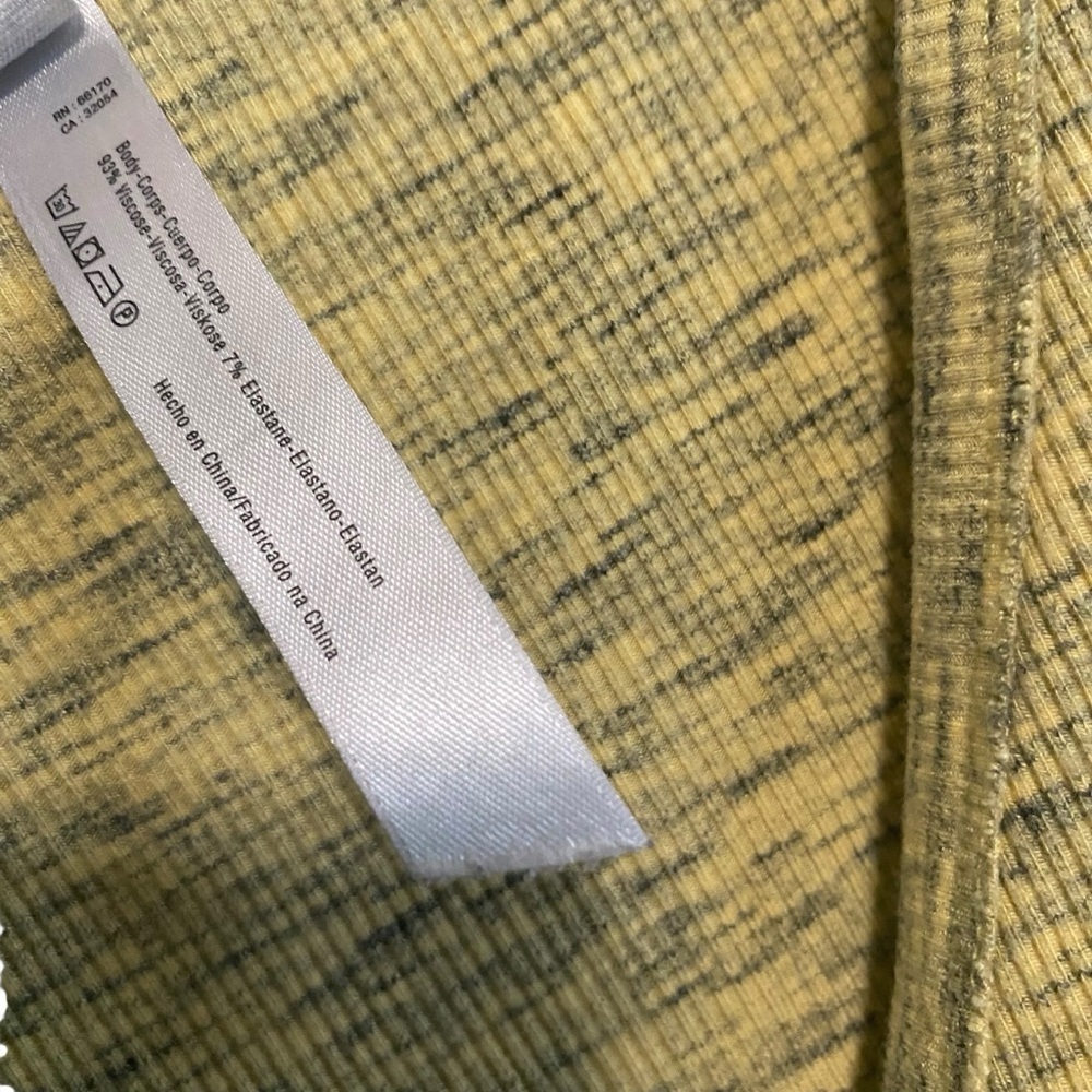 Free People Movement Yellow Space Dye New Moon Knotted Tank Size Small - Picture 6 of 7